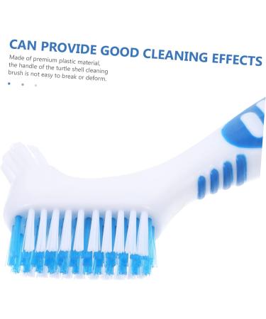 Turtle Shell Cleaning Brush Reptile Cleaning Brush Denture Brush for Shell Grip Cleaning Brush Double-side Tortoise Food Bristle Brush Household Plastic - Buy Online on GoSupps.com