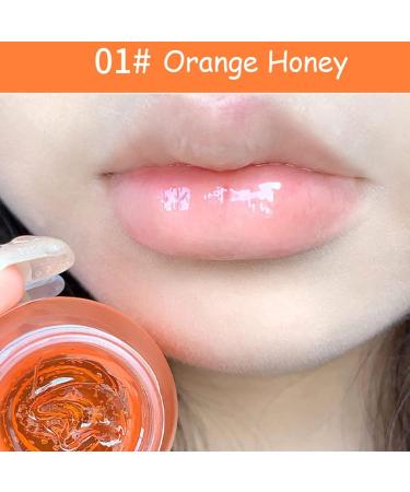  Pakivs 2Pcs Moisturizing Lip Oil With Spoon Honey Lip Balm Shiny Moisturizing Moisturizing Lip Mask & Dry Prevention Daily Lip Care - Buy Online on GoSupps.com