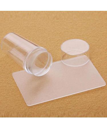 Aokeeu Clear Nail Art Stamper & Scraper Set | Transparent Silicone Marshmallow Manicure Tool | DIY Nail Stamp | International Shipping Available - Buy Online on GoSupps.com