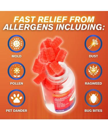 FirstCare Allergy Relief Soft Chews - Diphenhydramine HCI 25 mg for Sneezing Runny Nose & Itchy Eyes | Chewable Allergy Medicine (20 Count) - Fast Symptom Relief Worldwide - Buy Online on GoSupps.com