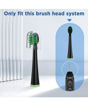Water Pik Sonic Fusion Compact Toothbrush Heads (SF-01/SF-02/SF-03/SF-04) - 4 Count Black with Covers - Buy Online on GoSupps.com