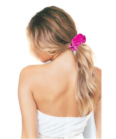 Ivarys Hot Pink Hair Ties - Premium Soft Elastic Ligaments for Women & Girls | 12-Pack Monochrome Hair Accessories - Buy Online on GoSupps.com