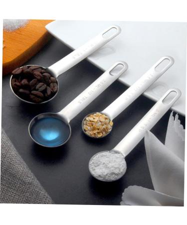 Zerodeko 6pcs Salt Measuring Mugs Handle Measuring Spoons & Cups Ingredient Jars Baking Measuring Spoon Coffee Measuring Liquid Measuring Cups Soup Serving Spoons Measure Coffee Spoon Scale 14.2*4.6CM Silver - Buy Online on GoSupps.com