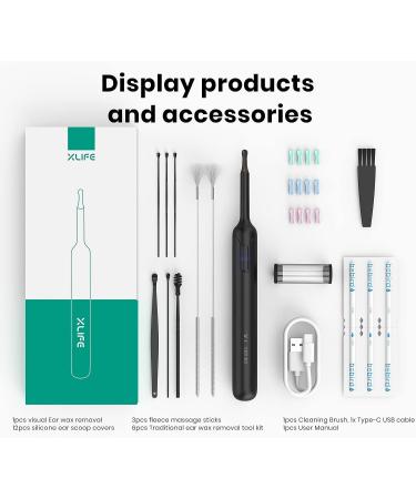 Ear Wax Removal Tool Kit with Light and Camera for iPhone, iPad, Android - 12 Pcs Ear Cleaning Set - Buy Online on GoSupps.com