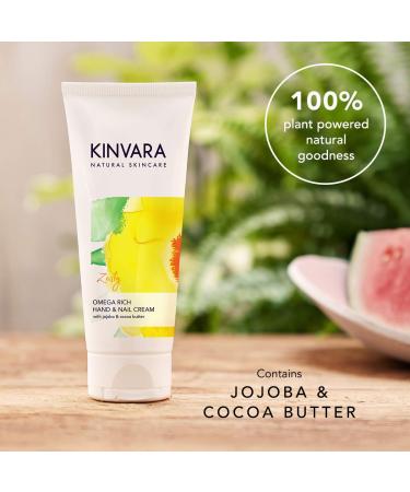 Buy Kinvara Hand & Nail Cream - 60ml | Jojoba & Cocoa Butter Lotion for Dry Hands | Vegan & Natural Hydrating Balm | All Skin Types - Buy Online on GoSupps.com