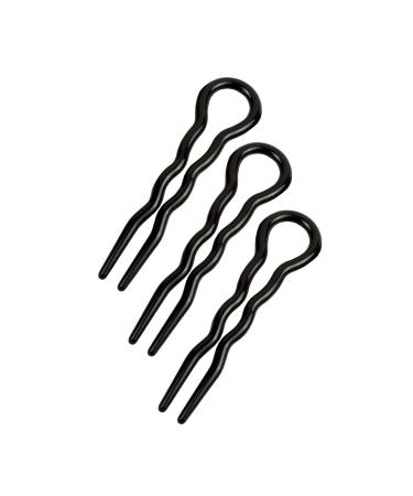 AAHB Hair Accessories Hairpin Stick Pin for Updo Black 3 Pieces