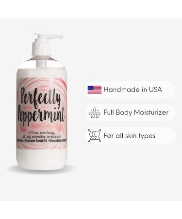 The Lotion Company 24 Hour Skin Therapy Lotion 16oz - Peppermint Fragrance, Paraben Free, Made in USA - Buy Online on GoSupps.com
