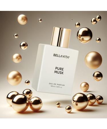 BELLA'VITA Pure Musk Eau De Parfum Perfume with Lily of the Valley Sandalwood and Tonka|Premium Long Lasting Woody Floral Fragrance for Men & Women 100 ML - Buy Online on GoSupps.com