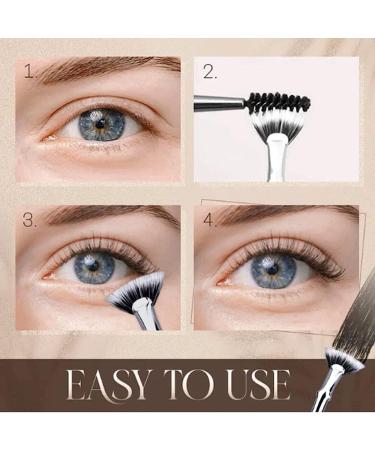 Dolly Mascara Fan Brush Set for Flawless, Clump-Free Lashes - Anjoize Eyelash Brush (2pcs) - Buy Online on GoSupps.com