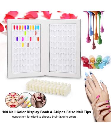 Anself Nail Chart Display Book with 240 Nail Tips - Green | Nail Polish Organizer - Buy Online on GoSupps.com