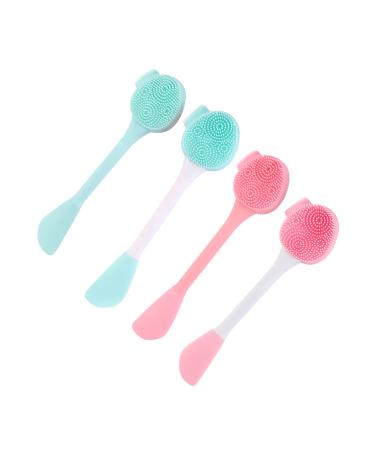 FRCOLOR 4pcs Hand-held Cleansing Brush Silicone Face Brush Silicone Brush Facial Cleansing Tool Pore Cleaner Tool Facial Clean Brush Facial Tool Facial Brush Cosmetic Applicator 16x4.3cm