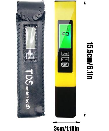 TDS Meter Digital Water Tester - Water Quality Test Pen - TDS Meter Digital Water Tester Professional Water Testing Pen for Drinking Water Swimming Pool Yellow - Buy Online on GoSupps.com