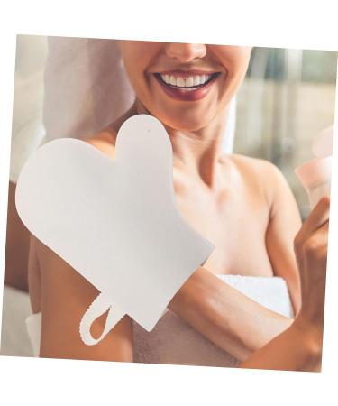 VILLCASE 2pcs Felt Sauna Gloves for Exfoliating Body Scrub - White/Grey - 29X24CM - Buy Online on GoSupps.com