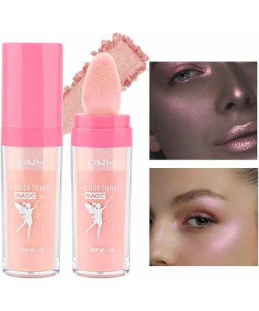 Highlighter Makeup Stick | Powder High Light Powder for Makeup | Easy Using Long Lasting Cosmetic Supplies for Hair Face Eyes Body Makeup Shzons 02#pink - Buy Online on GoSupps.com