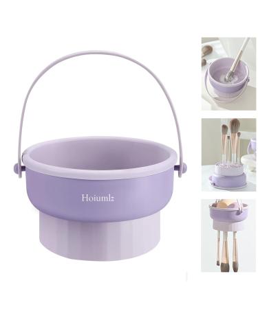 Makeup Brush Cleaner Mat 3 in 1 Silicone Makeup Brush Cleaner Bowl with Hanger Makeup Brush Drying Holder Comestic Brush Organizer Cosmetic Brushes Cleaning Tool