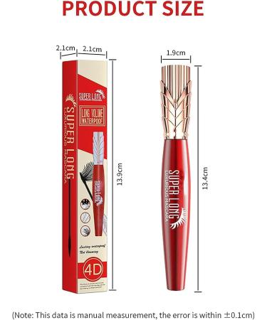 Yanqina Super Long Mascara 4d Waterproof and Sweat Proof Mascara Super Long Luxurious Mascara Stereo Lengthening Mascara Yanquina Drying and Not Sticky Mascara for Women 2pc - Buy Online on GoSupps.com