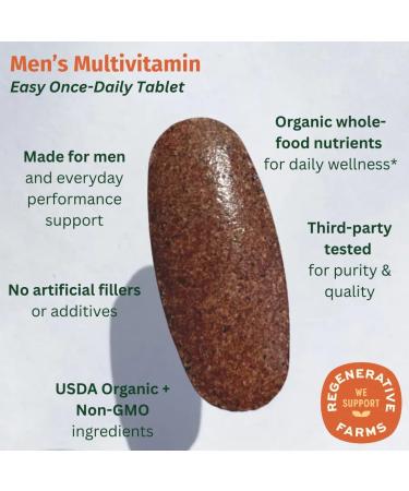 Men s Multi Once Daily Whole-Food Multivitamin with 19 Vitamins & Minerals for Energy Heart Bone Strength Prostate & Immune Support Vegan Non-GMO 30 Count 1 Count (Pack of 30) - Buy Online on GoSupps.com