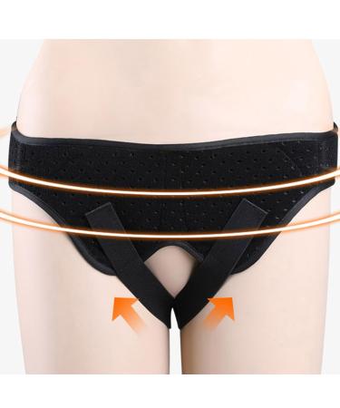 Adjustable Inguinal Hernia Support Belt for Small Intestine - Comfortable & Reliable Care (M) - Black - Buy Online on GoSupps.com