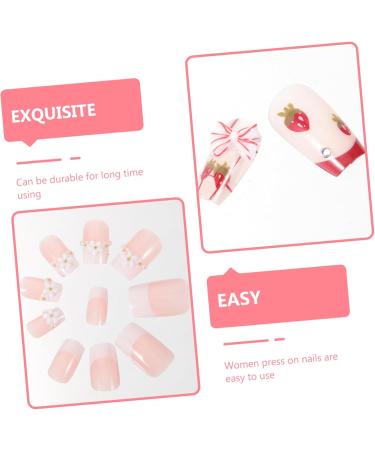 Housoutil 1 Set Little Fresh and Sweet Method Press on Fake Nails Fake Nails Kit Women Fake Nails Press on Nails Manicure Supplies Fake Nails Tips Shoe Straps French Accessories Jelly Glue - Buy Online on GoSupps.com