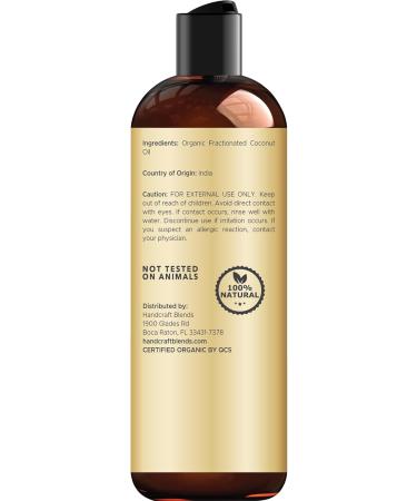 Handcraft Blends Huile de noix de coco fractionn e bio - 236 ml - 100 % pure et naturelle - Huile de support de qualit sup rieure pour le corps et les cheveux - Buy Online on GoSupps.com