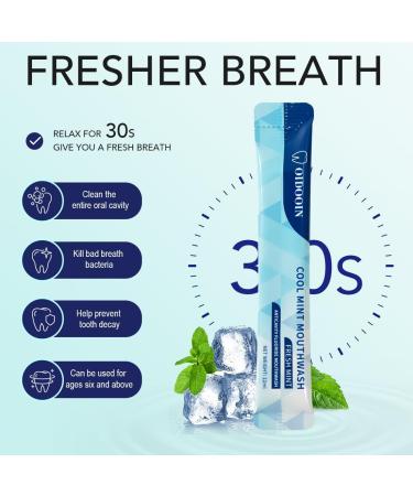 Travel Size Mouthwash Packets - TSA Approved Alcohol-Free Natural Ingredients for Bad Breath - 20 Pack (0.37 Fl Oz - Buy Online on GoSupps.com