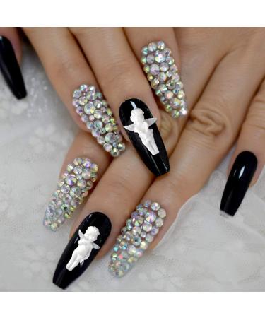 WOKOTO 90PCS White Angel Nail Charms - 3D Retro Baroque Cupid Designs for Acrylic Nails - Nail Art Accessories for Women - Buy Online on GoSupps.com