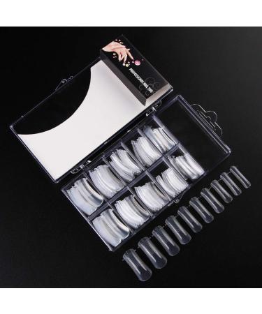 Nail Extension Form Tips Clear 100pcs Poly Gel Acrylic Nails Mold - Dual Forms System UV Gel DIY Manicure Tool with Scale - Buy Online on GoSupps.com
