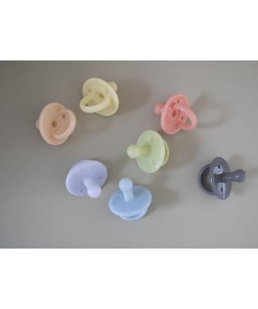 Filibabba Silicone Pacifier Set | Baby Pacifiers 100% Silicone | Danish Design | Round Pacifiers in Pale Banana | 2 Pieces with Pacifier Box - Buy Online on GoSupps.com