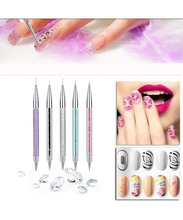 5Pcs Nail Art Liner Brushes - Mwoot Dual Tipped Brush Pen for Creative Nail Design & Dotting - Buy Online on GoSupps.com