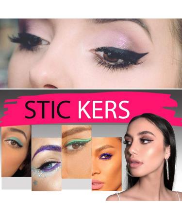Reusable Double Eyelid Sticker - 6 Pairs Makeup Eyeliner & Eyeshadow Tools in Blue-Green - Buy Online on GoSupps.com