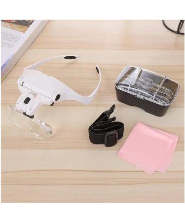 Headband Magnifier Head MountLighted Magnifying Glasses Headband Magnifier Glasses LED Magnifying Loupe Head Mount Magnifier 5 Lens Interchangeable for Reading Watch and Electronic Repair for Hobb - Buy Online on GoSupps.com