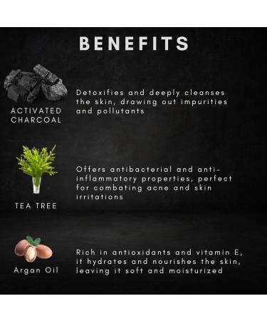 OMWAH Body Wash with Activated Charcoal Argan Oil & Tea Tree - 23.66 oz | Nourishing & Detoxifying Cleanser for All Skin Types - Buy Internationally - Buy Online on GoSupps.com