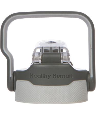 Healthy Human FLIP N SIP Lid - Leak-Proof & Dishwasher Safe | Durable Bottle Cap with Metal Clip & Wide Mouth - Buy Online on GoSupps.com