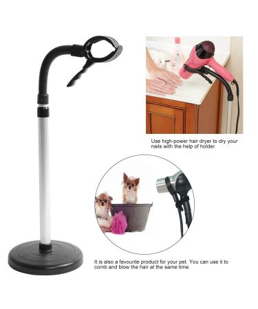 Adjustable Hair Dryer Holder Stand | 360 Rotating Blow Dryer Bracket for Bathroom & Vanity | Heavy Base Removable Design - Buy Online on GoSupps.com