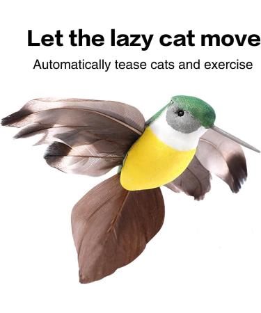Qcwwy Electric Flying Bird Cat Toys | Rotating Fluttering & Lifelike Sounds for Kittens & Small Pets - International Shipping - Buy Online on GoSupps.com