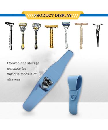 Norhogo 2-Piece Razor Travel Case | Durable Razor Storage Box for Manual Shaving | Ideal for Home & Travel (Blue & Black) - Buy Online on GoSupps.com