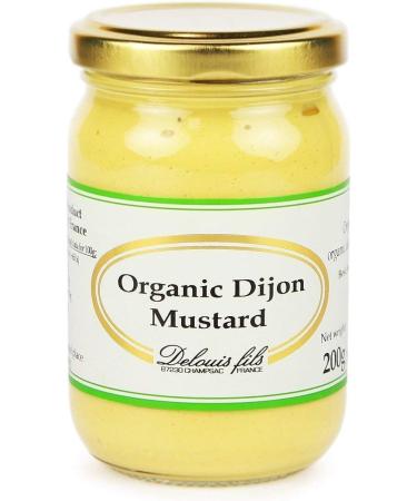 Delouis Organic Dijon Mustard 200g - Pack of 2 with World Food Shop Scoop | French Mustard | Authentic Flavour | Ideal for Culinary Enthusiasts and Gourmet Cooking - Buy Online on GoSupps.com