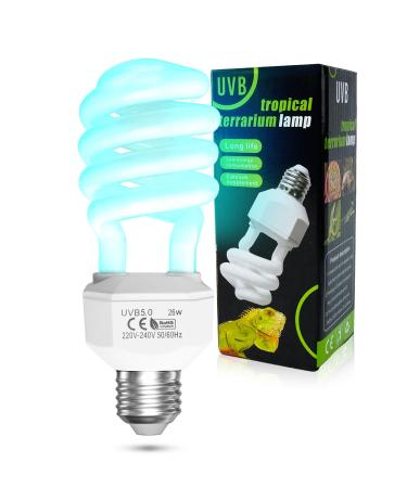 Tobebright UVB Birne E27 26W AC220-240V E27 UVB Reptile Terrarium Lamp Lamp Lamp UVB 5.0 Lamp Terrarium for aquarium glass container feeder turtle snake etc.