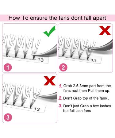 Buy 6D-C-07-13 Short-Hand Eyelash Extensions | Volume Eyelashes 0.07 C Curl - 13mm Finished Compartments - Buy Online on GoSupps.com