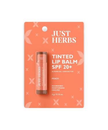 Tinted Lip Balm for Men and Women with SPF 20+ for Dark Lips Lighten Moisturizes & Nourishes | Hydrates Dry & Chapped Lips | 100% Vegan 4gm Peach.