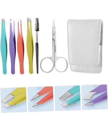 Beatifufu Eyebrow Tweezers Set with Flat Tip - Stainless Steel Hairpette & Brushes for Perfect Eyebrow Makeup & Hair Removal - Women s Beauty Essentials - Buy Online on GoSupps.com