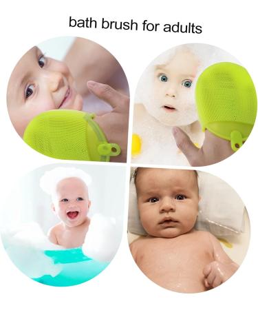 Beavorty 2pcs Silicone Bath Brush Set - Handheld Shampooer, Face Scrubber, Baby Hand Mittens, Hair Shampoo Brush, Shower Body Scrubber Combo - Buy Online on GoSupps.com
