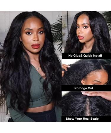 UNICE Kinky Straight V-Part Human Hair Wig - No Leave Out, Glueless & Beginner Friendly - Buy Online on GoSupps.com