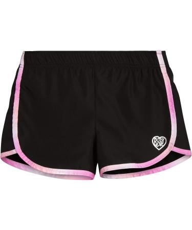 Body Glove Girls' 4 Pack Athletic Performance Dry Fit Gym Shorts (7-12) Tie Dye/Pink/Black - Scrunchie Included - Buy Online on GoSupps.com