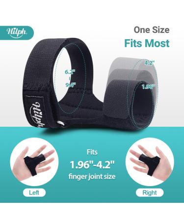 Buy Hilph Trigger Finger Splint | Adjustable Finger Support Brace for All Fingers - Tendonitis Relief Stiffness & Curved Fingers - Fits Left or Right Hand | Long Version (1 Pair) - International Shipping Available - Buy Online on GoSupps.com