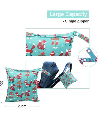 Wet Bag Set: 3 PCS Waterproof Nappy Bag for Cloth Diapers, Travel, and Organizing - Reusable Produce Bags with Zipper Pockets and Handle - Ideal for Trip, Beach, Daycare, Gym - Blue - Buy Online on GoSupps.com