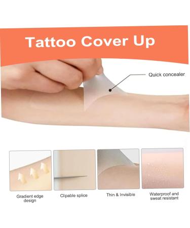 Ruban de couverture de tatouage 8pcs Patch couverture tatouage ultra-mince invisible imperm able maquillage 3 5x5.9 Cuttable pour cicatrice et marques naissance style 1 patch - Buy Online on GoSupps.com