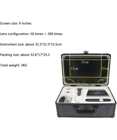 9 Inch LCD Skin Hair Follicle Detector 50X/200X Hair Analyzer 15 Inch Scalp Hair Follicle Detector HD LCD Screen Four Colors Skin Pigment Detector Analyzer - Buy Online on GoSupps.com