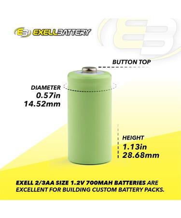 Exell 5-Pack 1.2V 700mAh NiMH Rechargeable Batteries - Compatible with Dust Busters & Handheld Devices - Buy Online on GoSupps.com