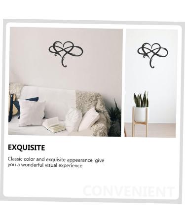 1pc Iron Pendant Ornament Metal Heart Sign Hanging Heart Shaped Pendant Wrought Iron Wall Decoration 40x35cm Black - Buy Online on GoSupps.com